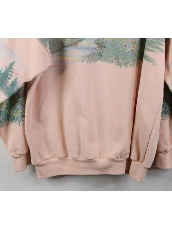 Vintage 90s Streetwear Womens Large Branson All Over Print Flower Sweatshirt USA - Picture 14 of 14